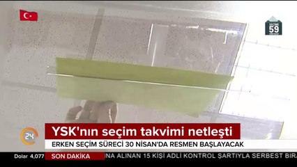 YSK'nın seçim takvimi netleşti