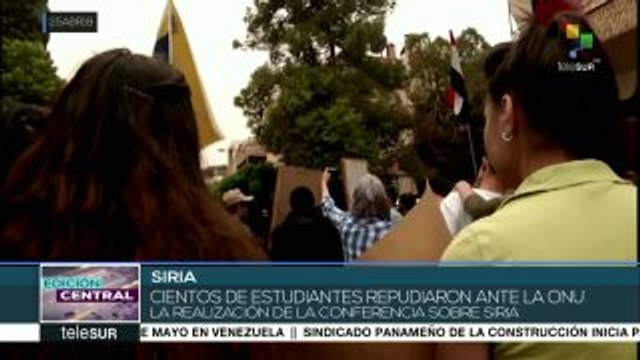 Siria: estudiantes repudian evento para recaudar fondos para su país