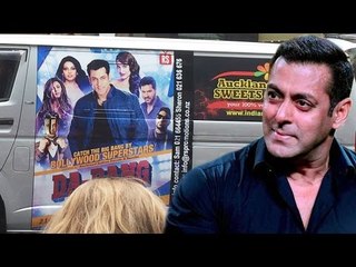 Salman Khan's DA-BANGG TOUR ADS In Full Swing In Abroad Car !