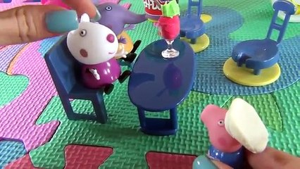Peppa Pig en français. Peppa Pig et George font de glaces. Peppa Pig et George jouent avec Play Doh
