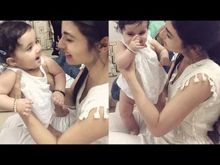 Mouni Roy Joyfully Playing With Karanvir Bohra's Daughters