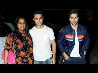 Salman Khan's Sister Arpita With Aayush Sharma At Badrinath Ki Dulhania Screening