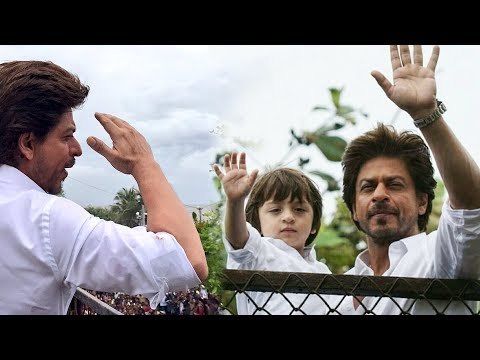 Shahrukh & AbRam Waves & Wishes EID Mubarak To Fans