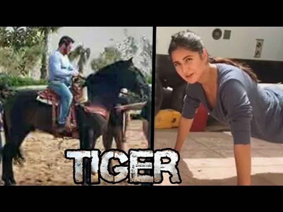 Salman's Horse Riding Training VIDEO ,Katrina Kaif Doing One Arm Push Ups On Tiger Zinda Hai Sets