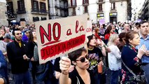 Concentració a la plaça Sant Jaume contra la sentència sobre 'La manada'