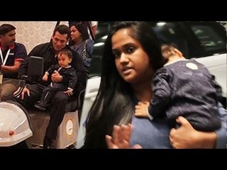 Télécharger la video: Salman Khan PLAYING With Nephew Ahil Sharma, Arpita WARNS Media 