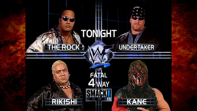 The Undertaker vs Kane vs The Rock vs Rikishi Royal Rumble #30 Spot Fatal 4 Way Match 1/11/01 (1/2)