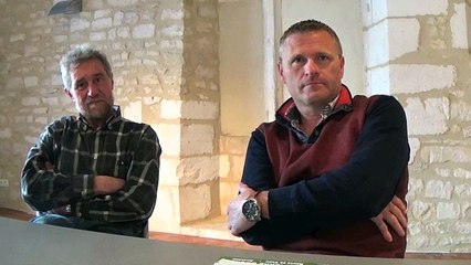 Bersan et Robert deux coprésidents Rugby Club Auxerrois qui prennent du plaisir