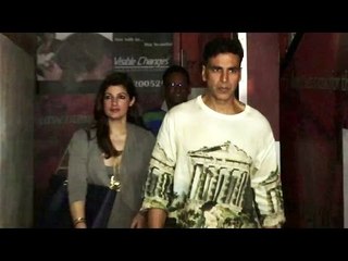 Akshay Kumar With Twinkle At PVR Juhu During A Movie Night