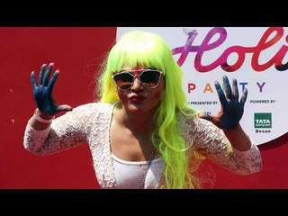 Rakhi Sawant's WEIRD Look At Zoom Holi Party 2017