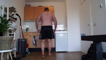 Jeffrey Koelewijn doing muscle poses in special swimming pants 3