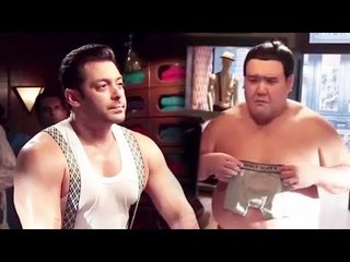 Salman Khan With Wrestler Sumo In Making Of New AD Of Dixcy Scott !!
