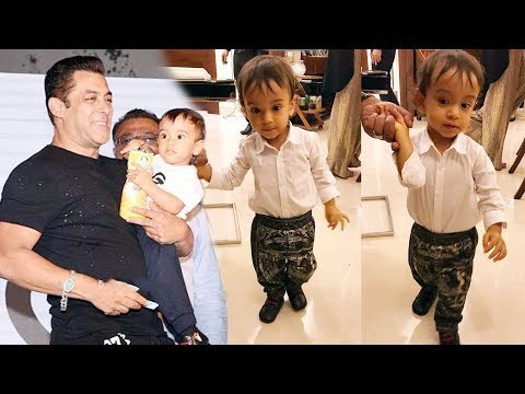 Salman's Nephew Ahil Goes In Cute Denims - WATCH