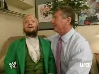 wwe raw Vince & Hornswoggle backstage  03/12/2007