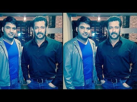 salman khan poses with kapil sharma durning bigg boss 11 shotting