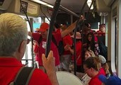 Arizona Teachers Crowd Light-Rail Trains for March to Capitol