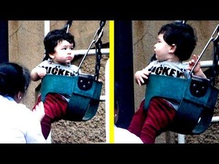 Taimur Ali Khan Gets Playful As He Enjoys A Swing At A Park
