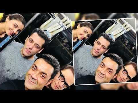 Salman Khan POSES With Daisy Shah, Bobby Deol & Ramesh Taurani During Race 3 Sets Bangkok