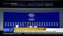 China manifiesta su oposición al proteccionismo comercial en Davos