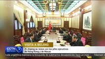 Xi Jinping se reúne con los jefes ejecutivos de Hong Kong y de Macao