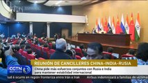 China pide más esfuerzos conjuntos con Rusia e India para mantener estabilidad internacional