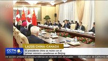 El presidente chino se reúne con el primer ministro canadiense en Beijing