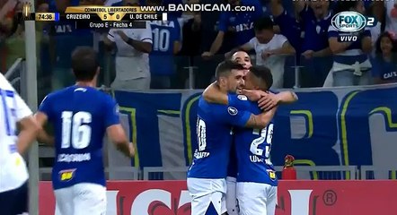 Thiago Neves Second Goal - Cruzeiro vs Universidad de Chile 6-0