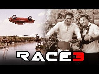 RACE 3 - Salman Khan's CAR STUNT With Expensive Car