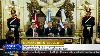 Argentina, Paraguay y Uruguay presentan candidatura conjunta para el Mundial 2030