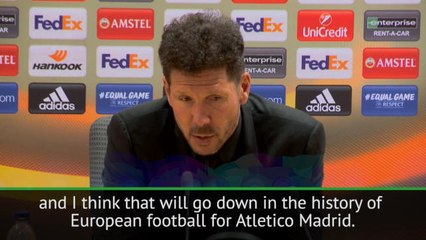 Download Video: Arsenal draw is one of Atletico's best in European history - Simeone