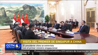 El presidente chino se entrevista con el primer ministro singapurense