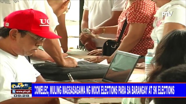 COMELEC, muling magsasagawa ng mock elections para sa barangay at SK elections
