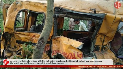 Stupid Driver Hit By Train, 13 Kids Passenger Killed