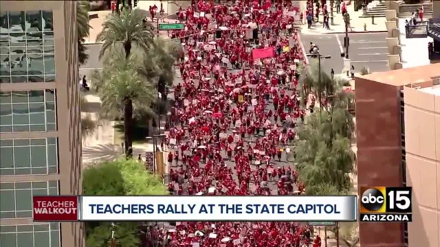 Top stories: Arizona teachers walkout; Phoenix police honor fallen K-9; Warm weather continues