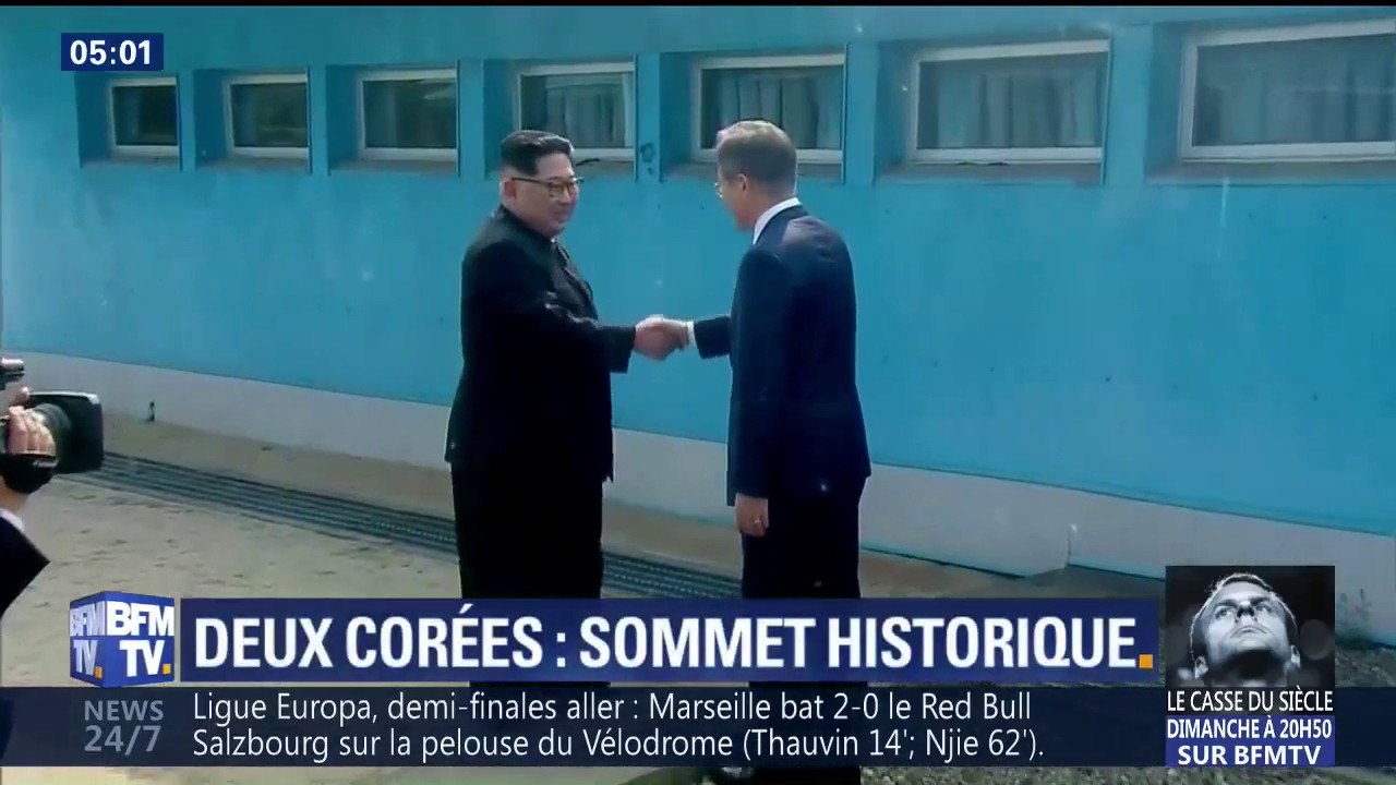 La poignée de main historique entre les chefs d’États des deux Corées à la frontière