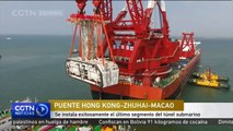 Se instala exitosamente el último segmento del túnel submarino del puente Hong Kong-Zhuhai-Macao