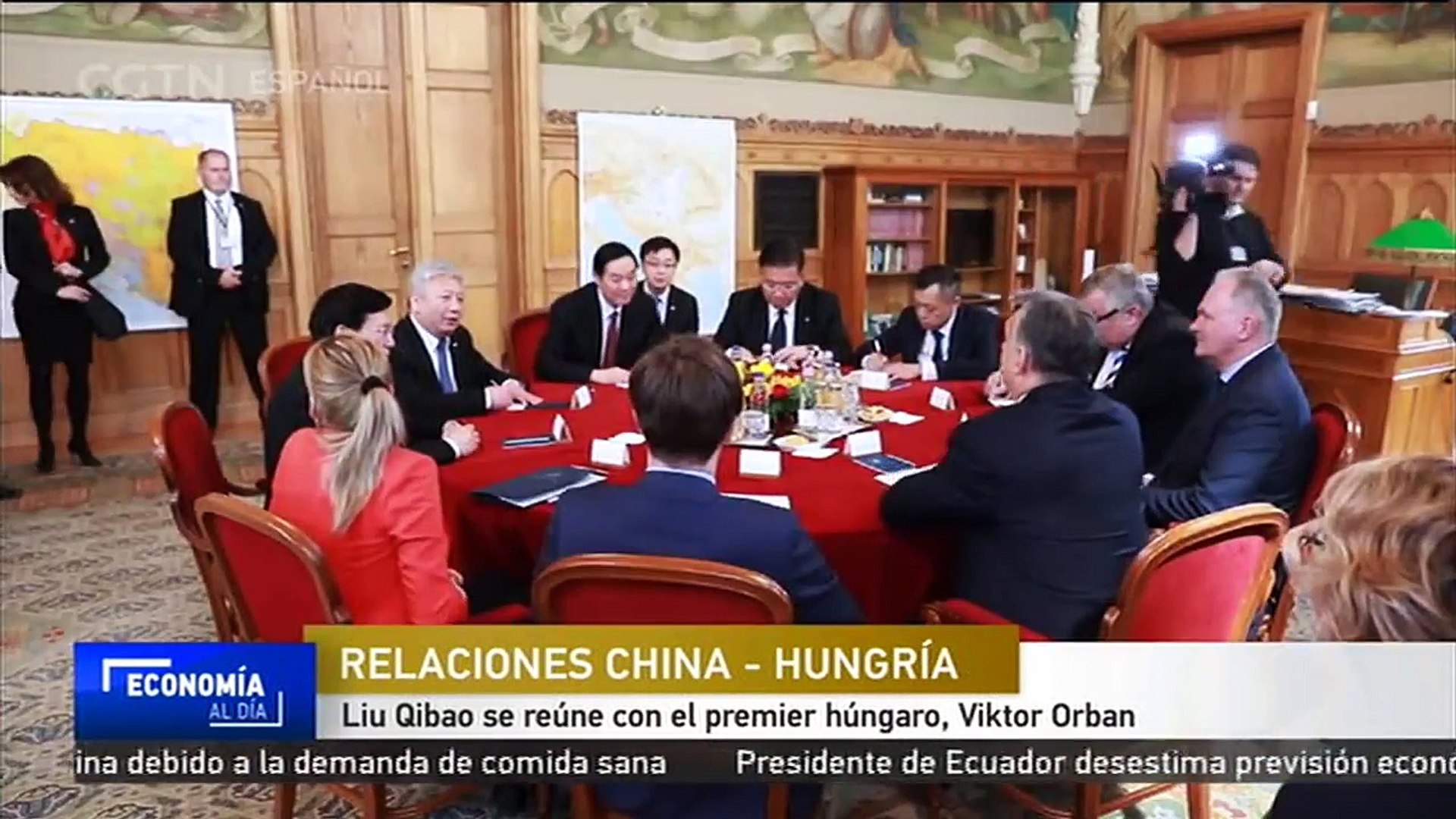 ⁣Liu Qibao se reúne con el premier húngaro, Viktor Orban