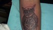 Tatuando un Buho tatuaje  / Timelapse owl tattoo- Nosfe Ink Tattoo