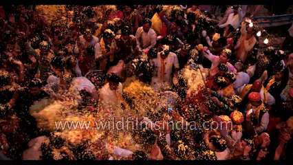 Flower Holi in Vrindavan - India