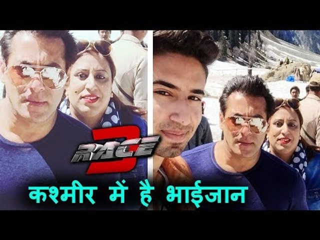 Salman Khan Bonds With Artist Kamran Khan On RACE 3 Sets