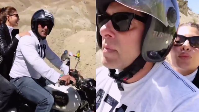 Salman Khan's Bike Ride with Jacqueline Fernandez from Kargil to Leh; Watch video | FilmiBeat