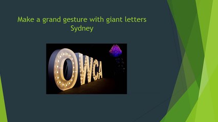 Giant Letter Hire Sydney