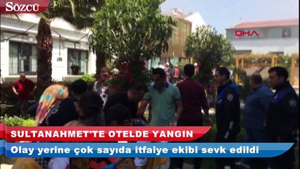 Sultanahmet'te otelde yangın