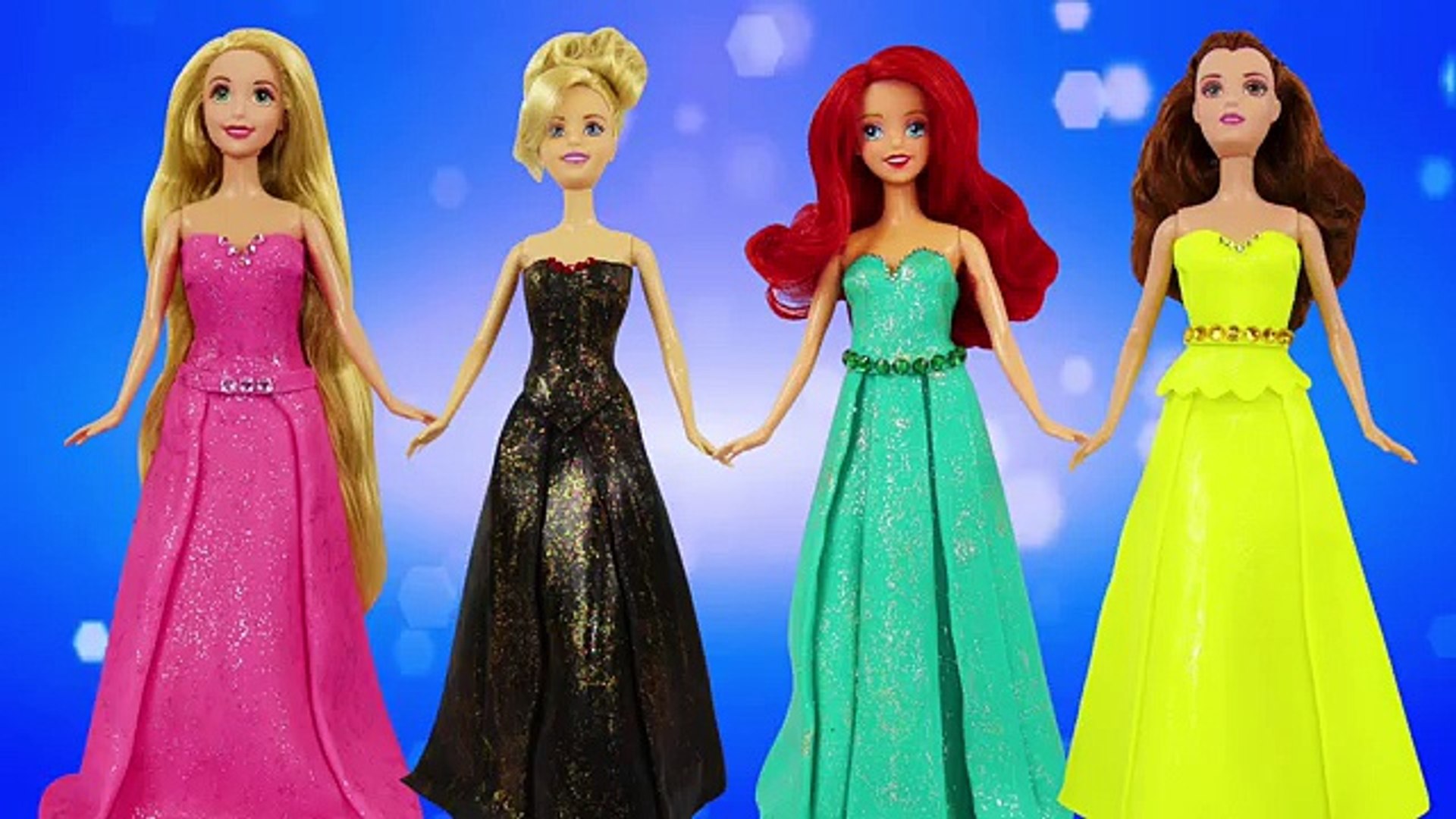 Juguetes Plastilina Princesas Con Play Doh 👚VESTIMOS A BARBIE Con