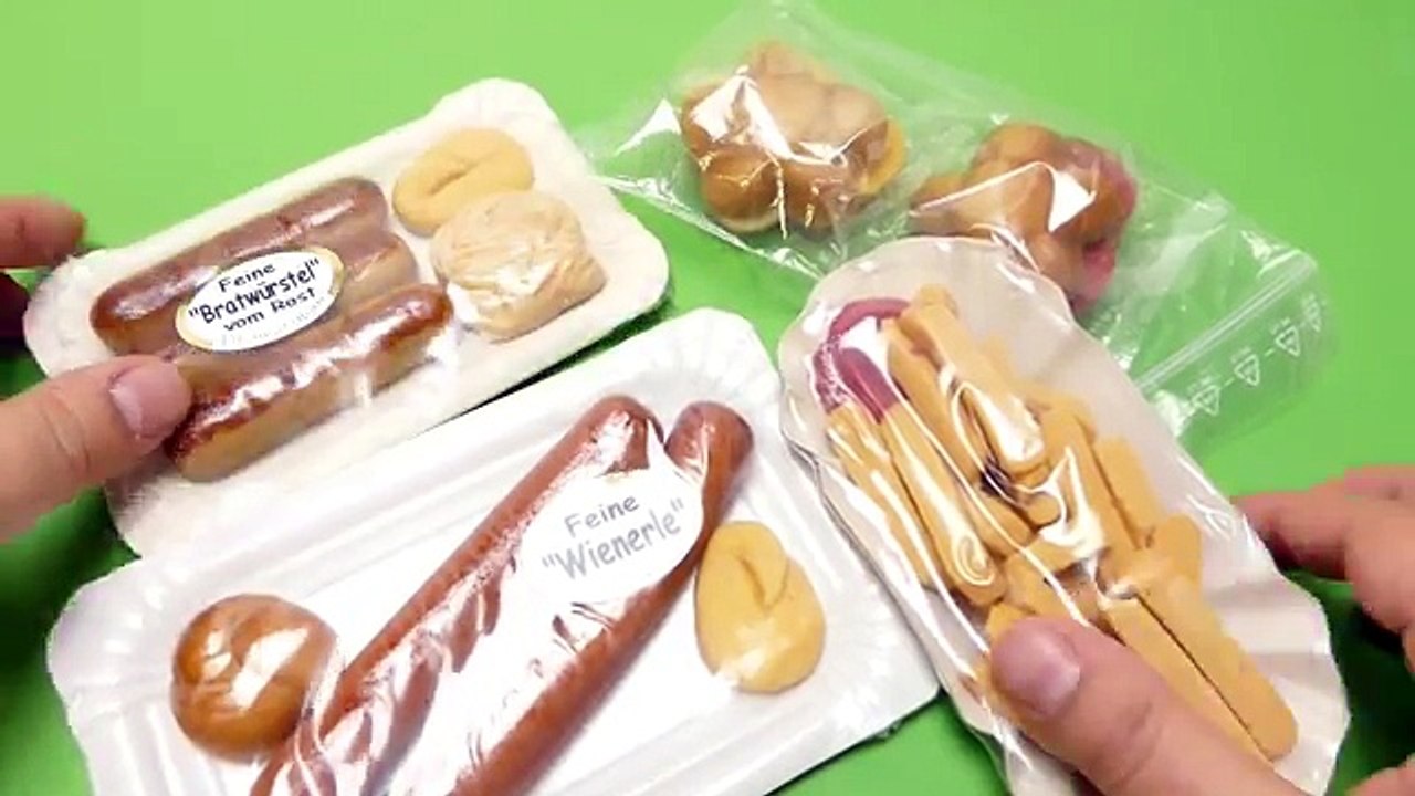 Marzipan Candy - German Sausages, French Fries & Salami & Cheese Bun