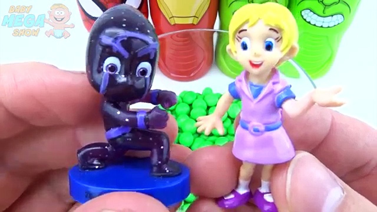 Superhero Bottles Learn Colors Play Doh Cups Surprise Toys Nursery Rhymes Finger Family Song