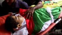 Gazze'deki gösterilerde şehit olan 15 yaşındaki Filistinli Azzam'ın cenaze töreni - HAN YUNUS