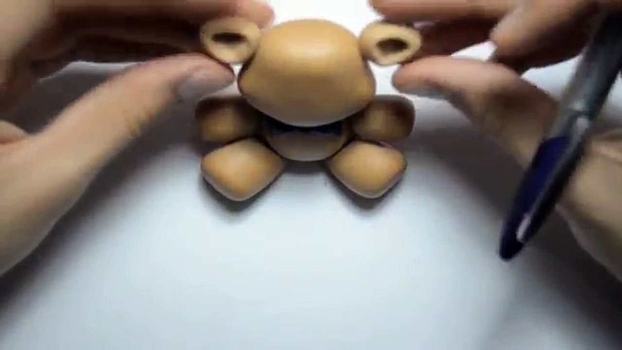 Freddy Plush Version Five Nights at Freddys Tutorial Porcelana fria / Cold porcelain