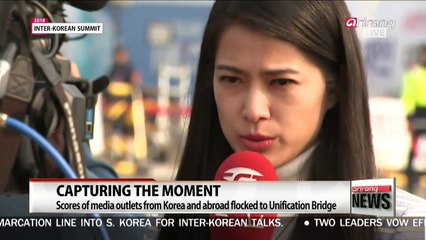 Atmosphere at Unification Bridge on inter-Korean summit day