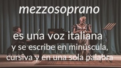 Fundéu BBVA: "mezzosoprano", junto y en cursiva